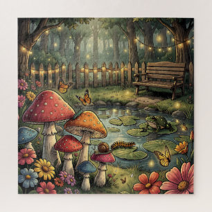 Puzzle Hongos y Flores Retro Vibraciones Vintage