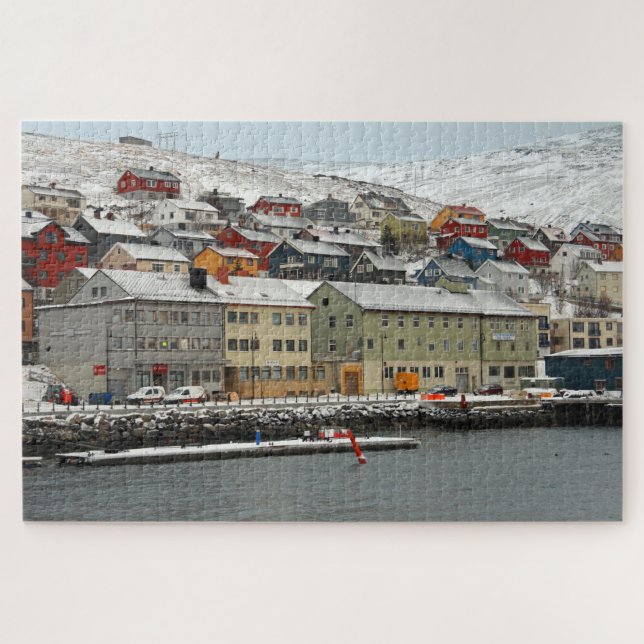 Puzzle Honningsvåg, Noruega 1014-pc (Horizontal)