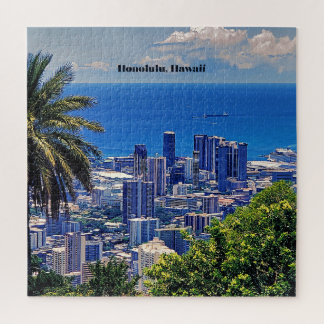 Puzzle Honolulu, paisaje pintoresco de Hawaii