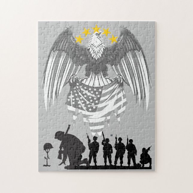 Puzzle Honrar a los héroes caídos: defender la valentía e (Vertical)