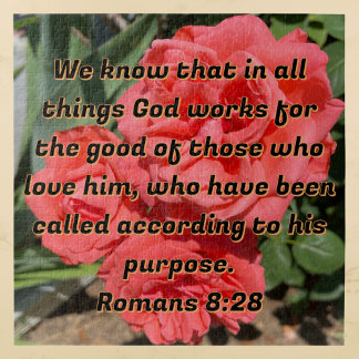 Puzzle Hopeful Bible Verse Romans 8:28 Roses Christian