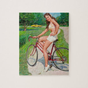 Puzzle Hora de un Paseo - Chica Retro Pin-up