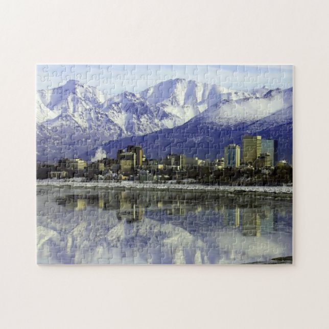Puzzle Horizonte de Anchorage Alaska (Horizontal)