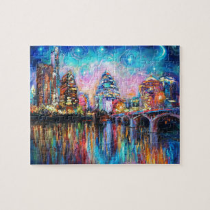 Puzzle Horizonte de Austin en los regalos del arte del
