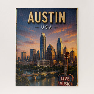 Puzzle Horizonte de Austin Texas Viaje