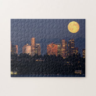 Puzzle Horizonte de Bellevue desde el lago Washington al 