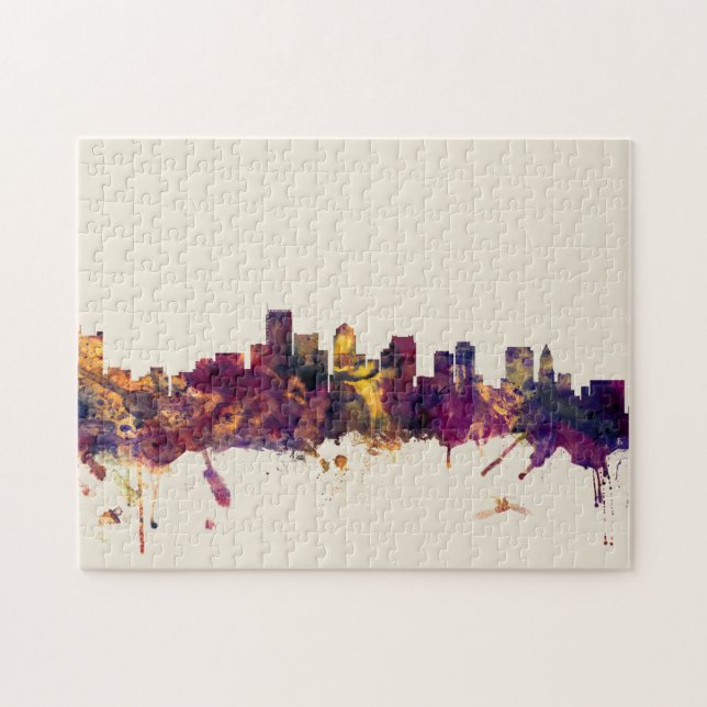 Puzzle Horizonte de Boston Massachusetts (Horizontal)