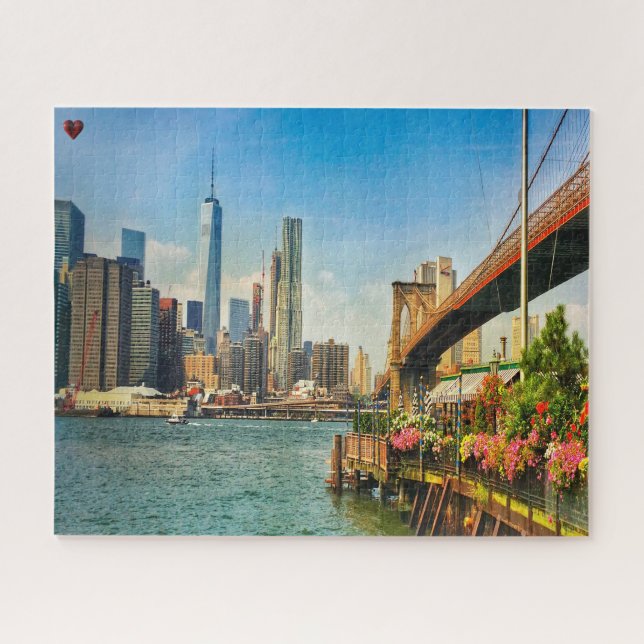 Puzzle Horizonte de Brooklyn Nueva York (Horizontal)