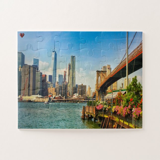 Puzzle Horizonte de Brooklyn Nueva York (Horizontal)
