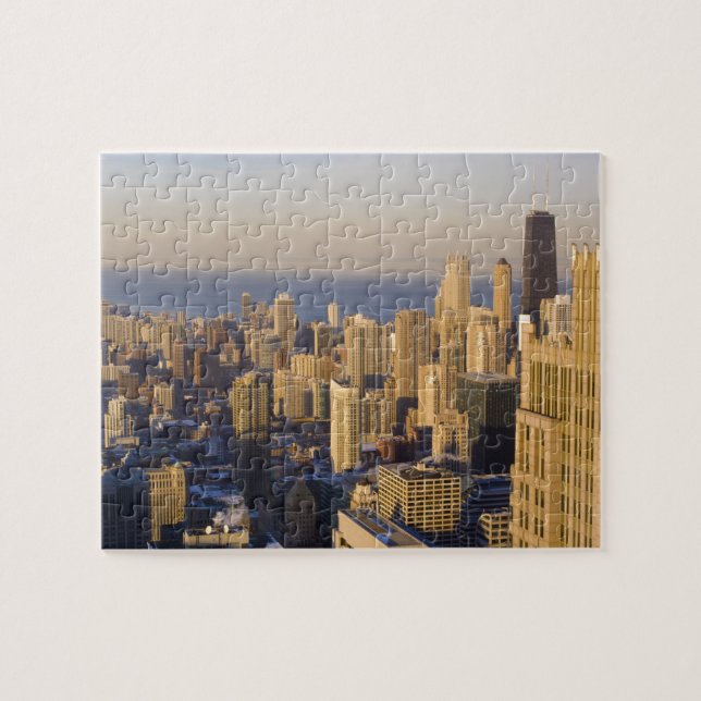 Puzzle Horizonte de Chicago, Illinois, desde la Torre Sea (Horizontal)