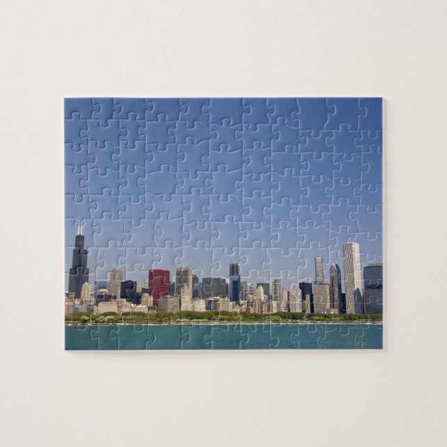 Puzzle Horizonte de Chicago, Illinois, EE. UU. (Horizontal)