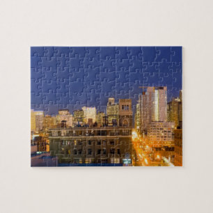 Puzzle horizonte de Chicago, Illinois, tomado desde West 