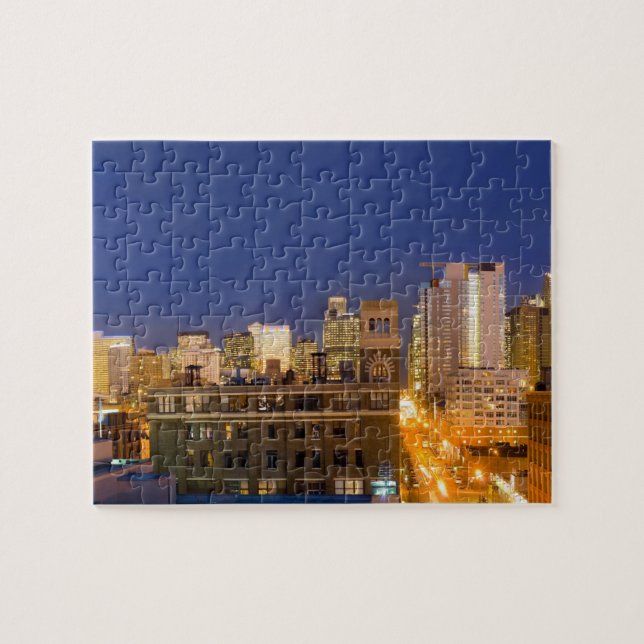 Puzzle horizonte de Chicago, Illinois, tomado desde West  (Horizontal)