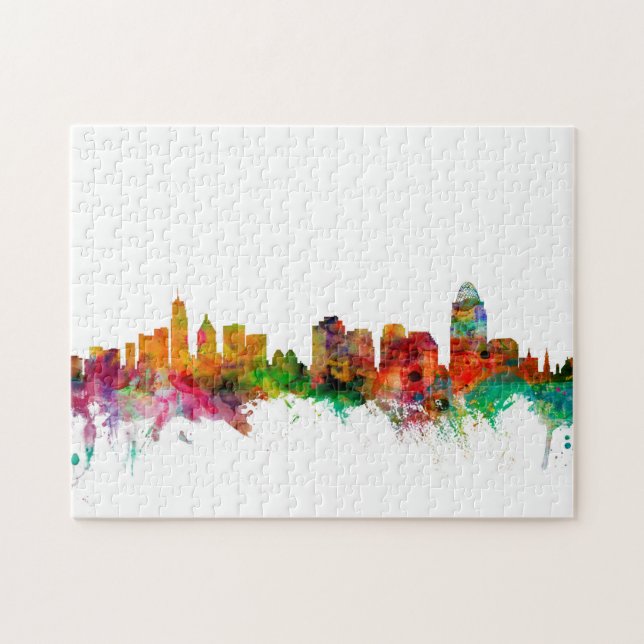 Puzzle Horizonte de Cincinnati Ohio (Horizontal)