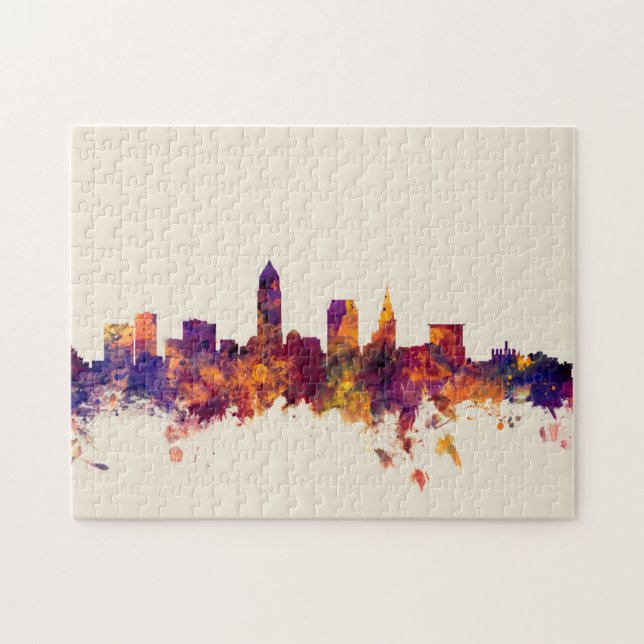 Puzzle Horizonte de Cleveland Ohio (Horizontal)