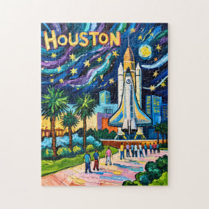 Puzzle Horizonte de Houston Centro Espacial Cohete Van Go