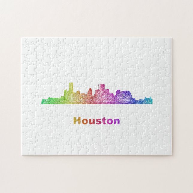 Puzzle Horizonte de Houston del arco iris (Horizontal)