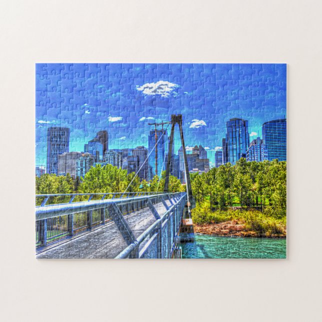 Puzzle Horizonte de la ciudad de Calgary. (Horizontal)