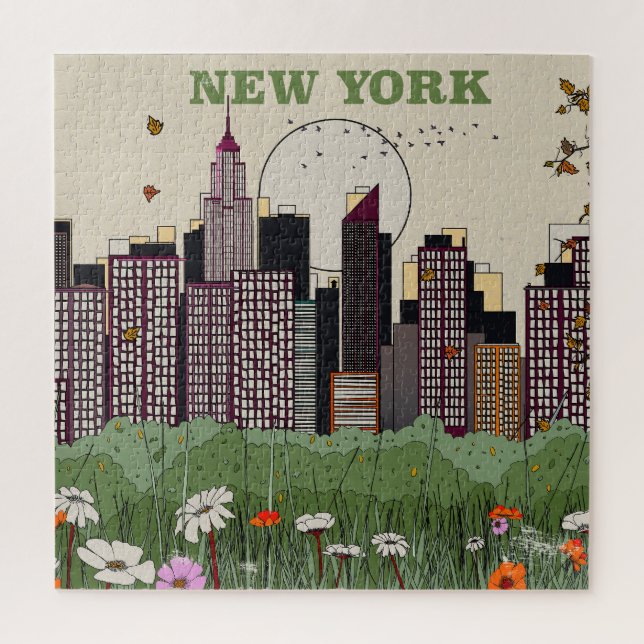 Puzzle Horizonte de la ciudad de Nueva York (Vertical)