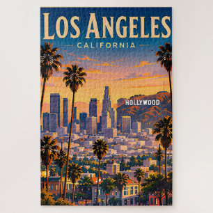 Puzzle Horizonte de Los Ángeles y Colinas de Hollywood Re