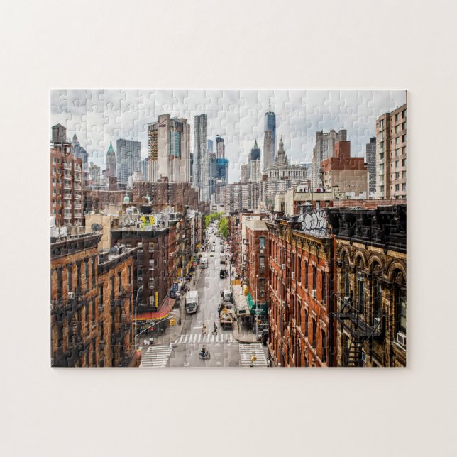 Puzzle Horizonte de Manhattan Nueva York. (Horizontal)