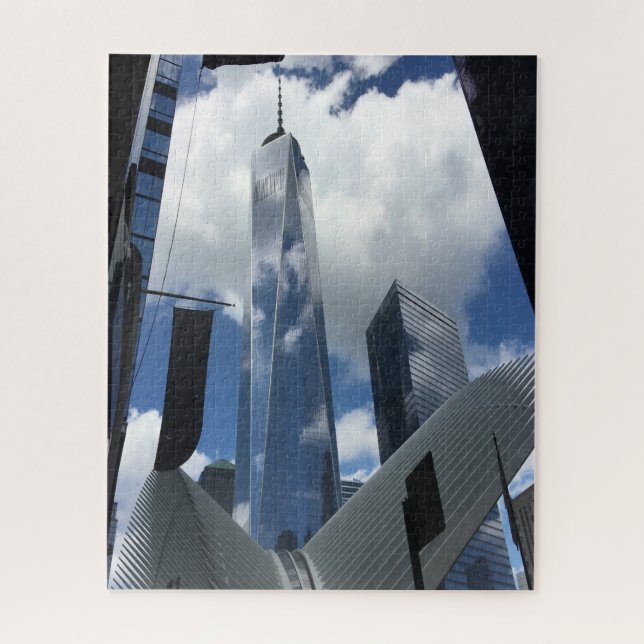Puzzle Horizonte de Manhattan Nueva York. (Vertical)