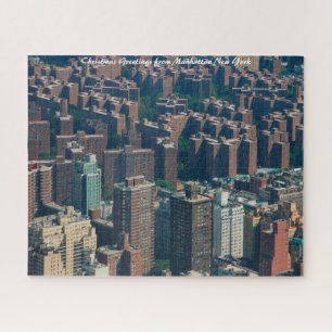 Puzzle Horizonte de Manhattan Nueva York. Felicitaciones