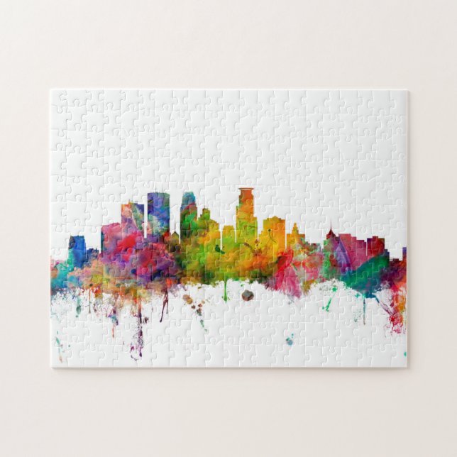Puzzle Horizonte de Minneapolis Minnesota (Horizontal)