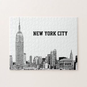 Puzzle Horizonte de NYC Grabado 01