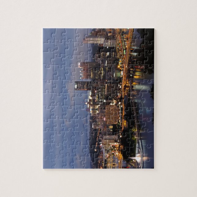 Puzzle Horizonte de Pittsburgh en la oscuridad (Vertical)