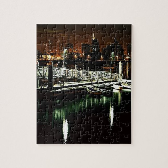Puzzle Horizonte de San Diego en la noche (Vertical)
