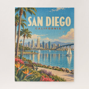 Puzzle Horizonte de San Diego Frente a la Bahía Vintage