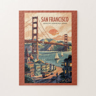 Puzzle Horizonte de San Francisco California Arte de Viaj
