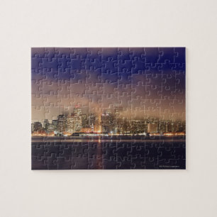 Puzzle Horizonte de San Francisco en niebla en la noche