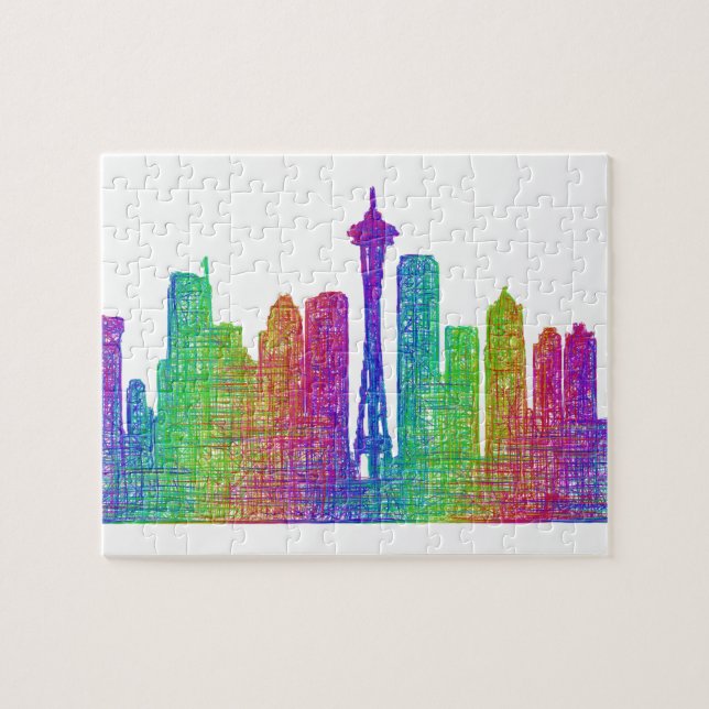 Puzzle Horizonte de Seattle (Horizontal)