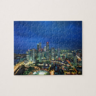 Puzzle Horizonte de Singapur por la noche, Singapur