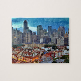 Puzzle Horizonte de Singapur visto de Chinatown en la