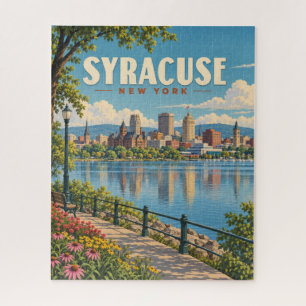 Puzzle Horizonte de Siracusa, Nueva York, junto al lago v