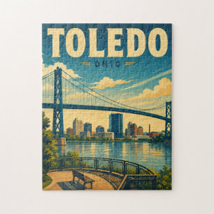 Puzzle Horizonte de Toledo Ohio Vintage