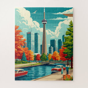 Puzzle Horizonte de Toronto y Arte de Viaje de la Torre C