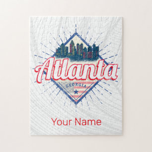 Puzzle Horizonte Retro de Atlanta Georgia Estados Unidos
