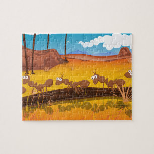 Puzzle Hormigas de Dibujos Animados