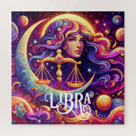 Puzzle Horóscopo Rótulo Libra Zodiac Eéreo Arte místico