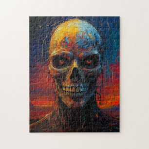 Puzzle Horro skeleton colorido mundo
