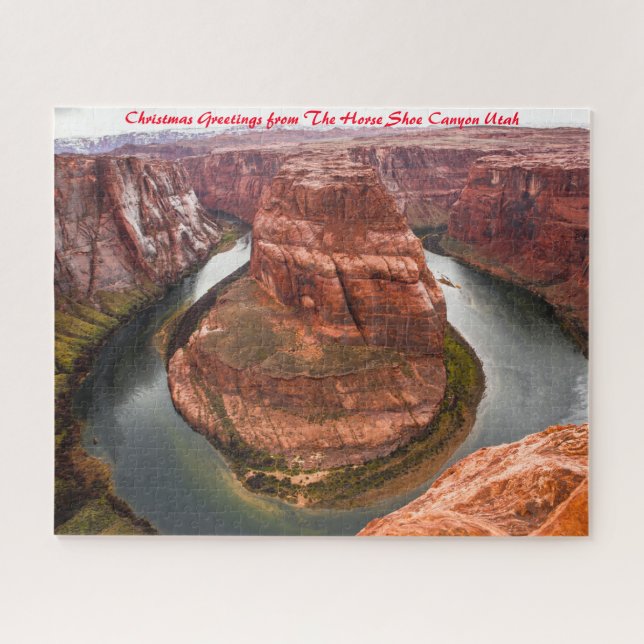 Puzzle Horse Shoe Canyon Utah. Christmas Greetings (Horizontal)