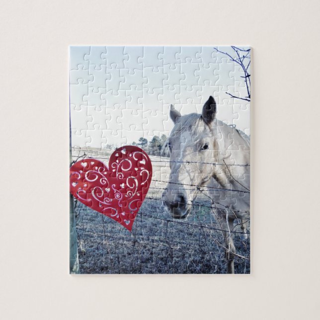 Puzzle HORSE Valentine (Vertical)