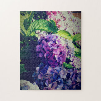 Puzzle hortensias coloridas