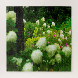Puzzle Hortensias Limelight en mi jardín Rubio