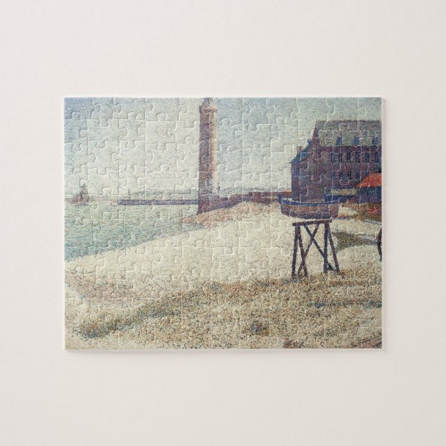 Puzzle Hospicio y faro, Honfleur de Georges Seurat (Horizontal)