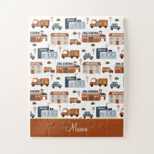 Puzzle Hospital, incendio, patrón de ciudad policial par